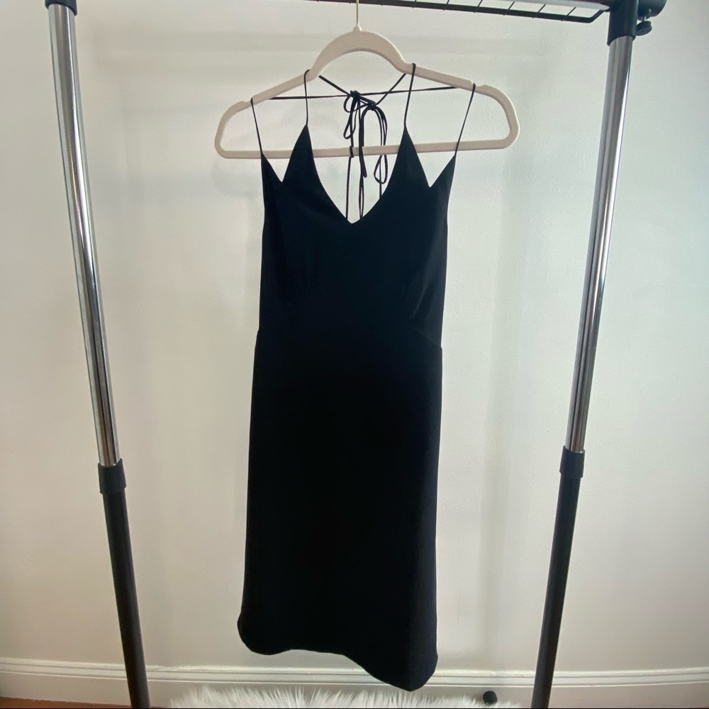 Hayden Harnett Black washed silk Libra dress